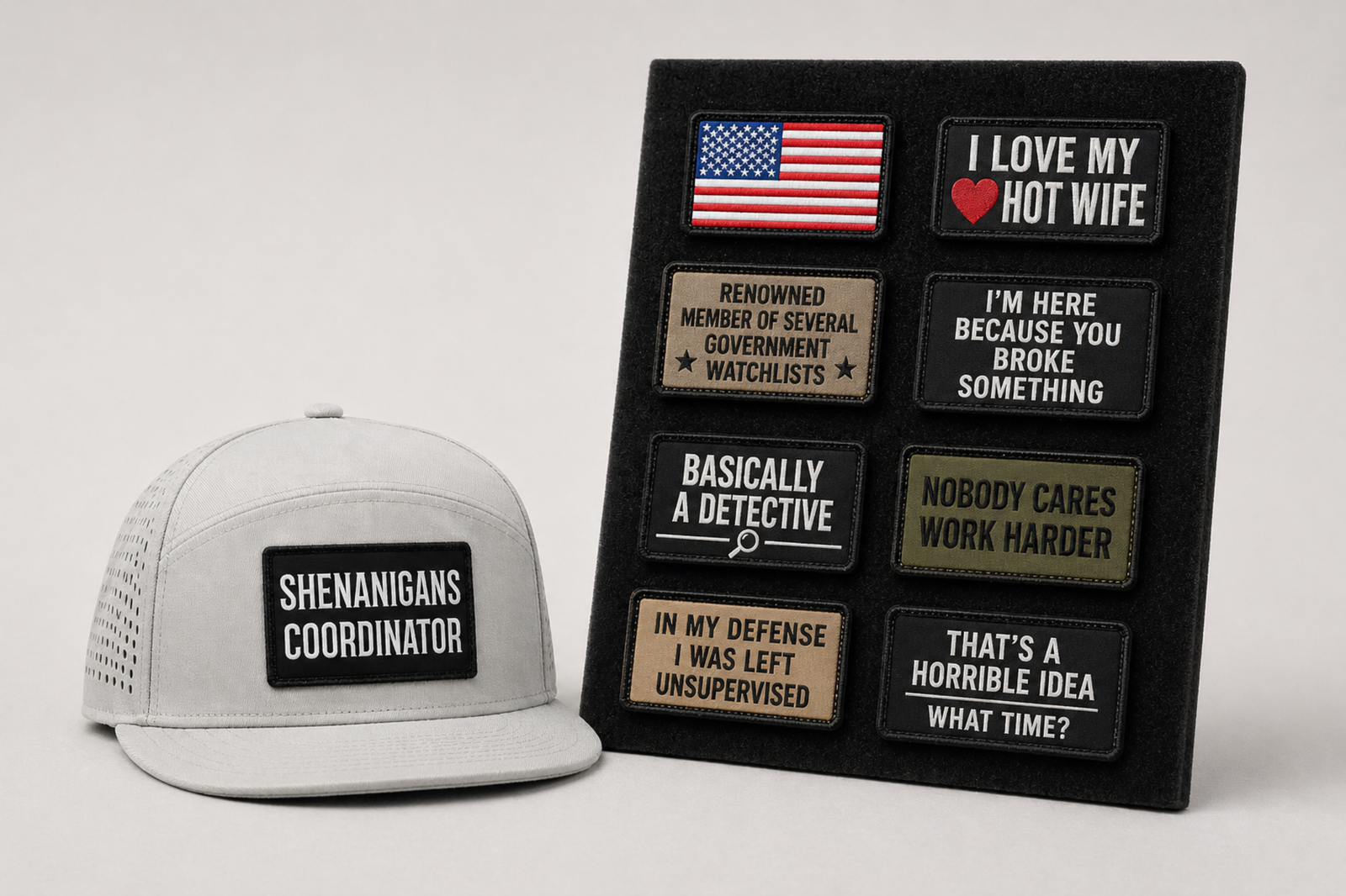 Patch Dive hat and patch display board